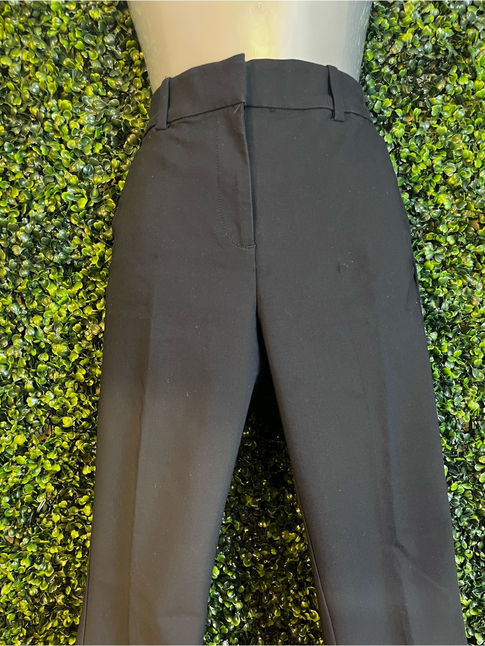 H&M Navy High-Waist Straight Trousers